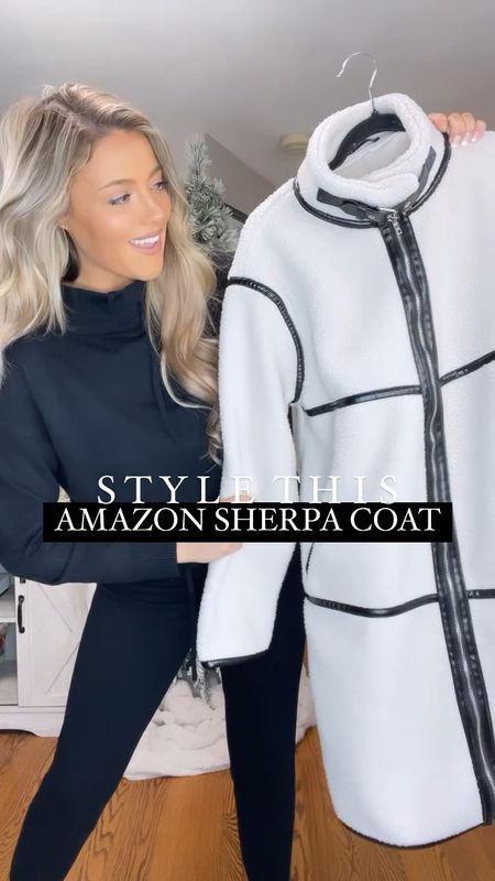 Styling this amazon sherpa coat 🤍❄️

#LTKSeasonal #LTKstyletip #LTKunder50