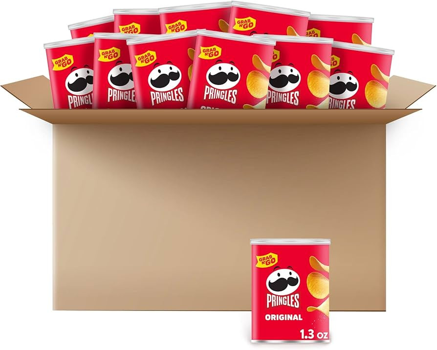 Pringles Potato Crisps Chips, Original, 1.3oz (12 Count) | Amazon (US)