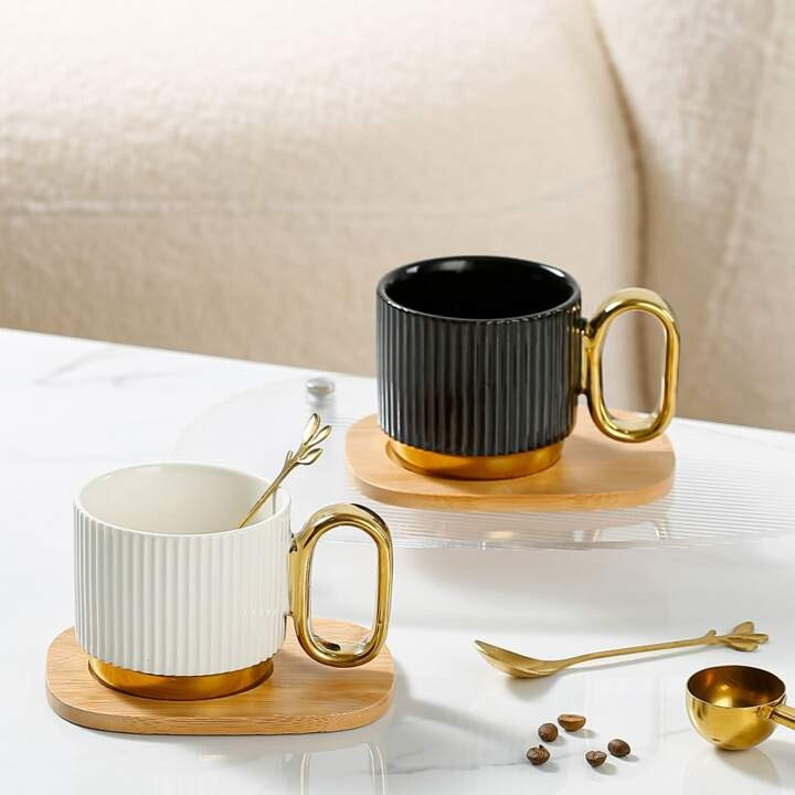 Creative Coffee Cup & Saucer Set, Perfect For Home Breakfast, Milk, And Ideal For Business Gifts | SHEIN