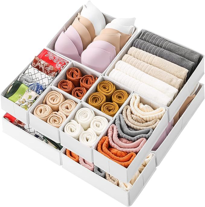 Stero 12 Pack Drawer Organizers for Clothing, Dresser Drawer Organizer Clothes, Fabric Foldable C... | Amazon (CA)