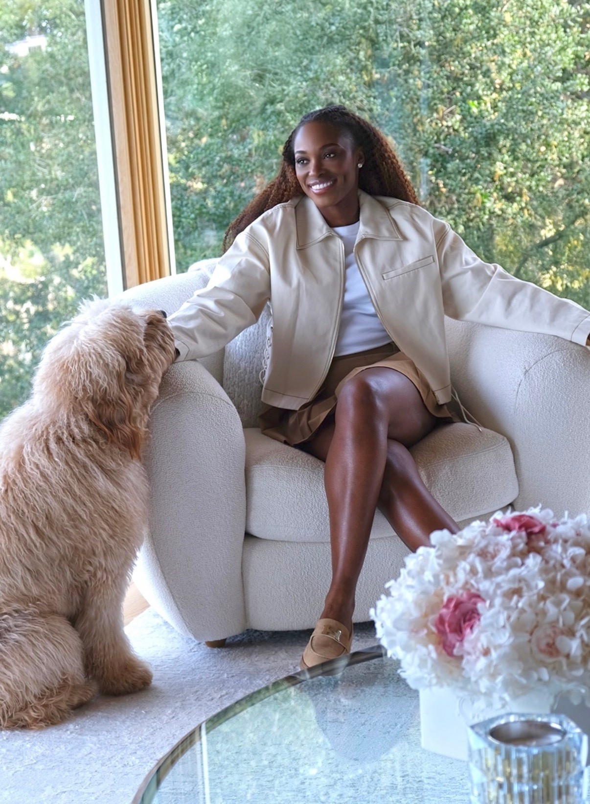 The ultimate neutral transitional outfit inspiration. ☁️ This look features the perfect cream leather jacket—a must-have for any capsule wardrobe. Styled with a classic mini skirt and a white bodysuit, this monochromatic vibe is effortless and chic for the season.

#LTKSeasonal #LTKootd #LTKActive