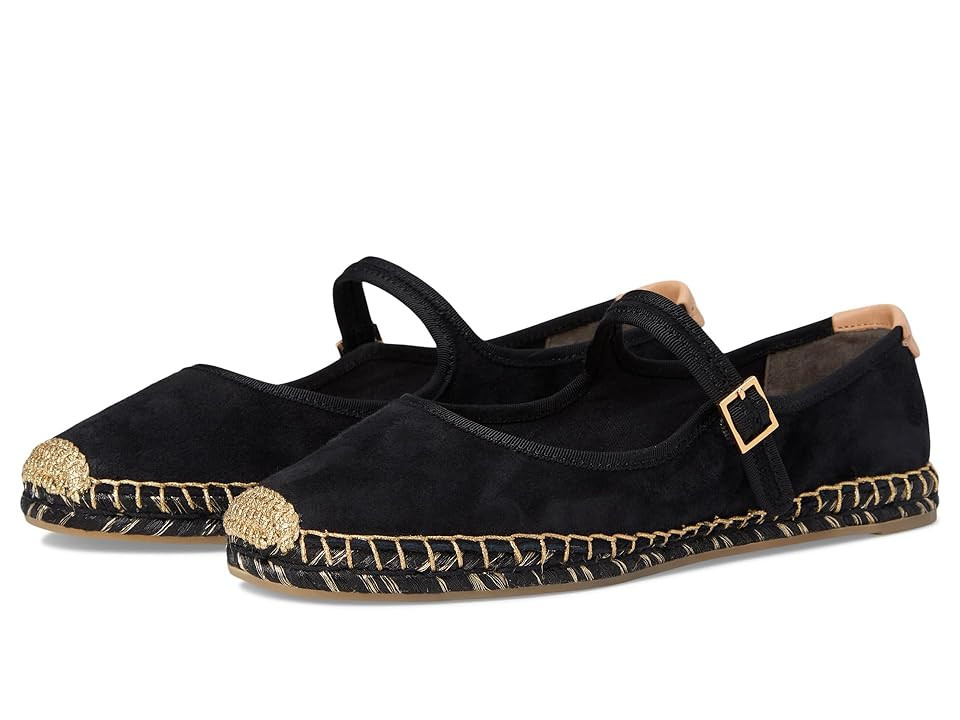 Tory Burch Mary Jane Espadrille Women's Flat Shoes Perfect Black/Perfect Black/Natural : 8.5 M, Leather | Zappos