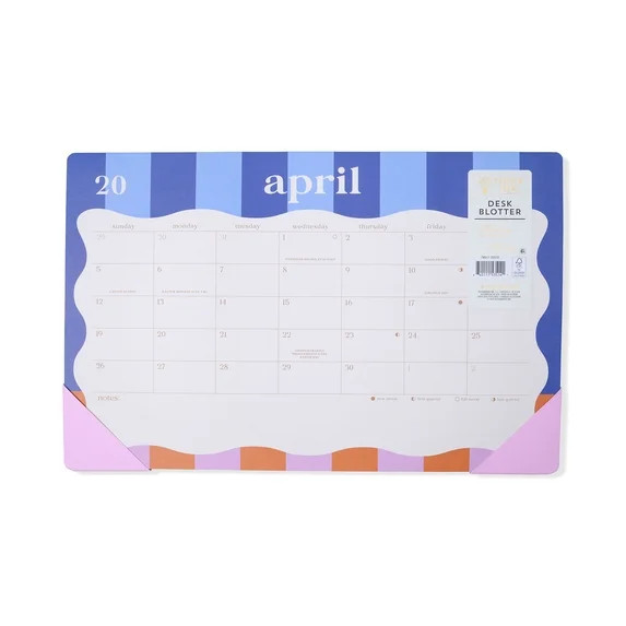 Think Ink 15 Month 17" x 11" Desk Blotter with Cabana Stripe Design, April 2026 - June 2027 | Walmart (US)