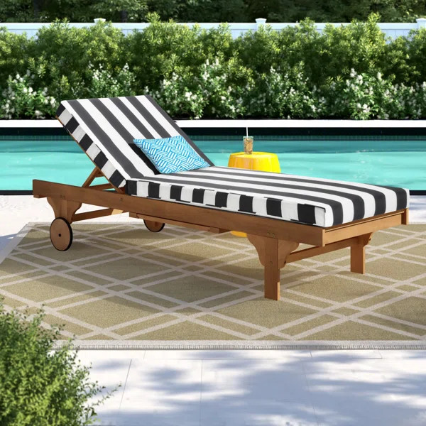 Alvah Outdoor Eucalyptus Chaise Lounge | Wayfair North America