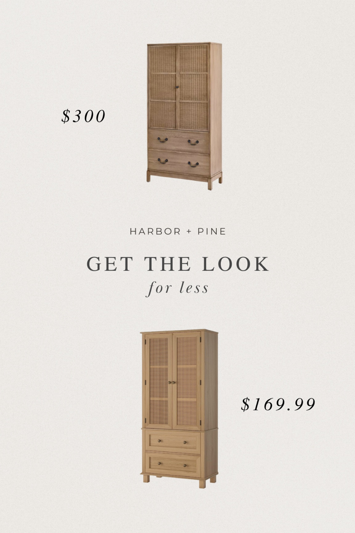 Get the look for less: Woven Cabinet

#LTKhome #LTKsalealert