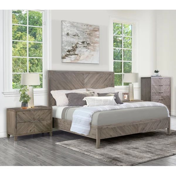 Dublin Solid Wood Platform 4 Piece Bedroom Set | Wayfair North America