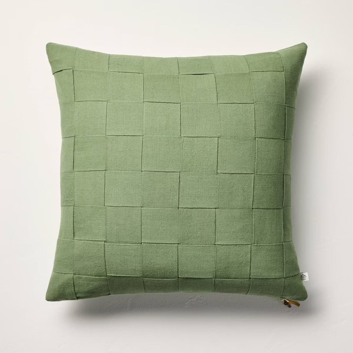 18"x18" Basket Weave Square Throw Pillow - Hearth & Hand™ with Magnolia | Target