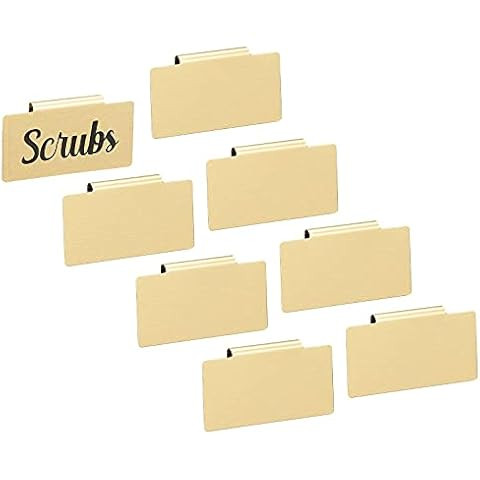 Amazon.com : mDesign Steel Clip-On Basket and Bin Tags for Kitchen Storage, Metal Hanging Holders... | Amazon (US)