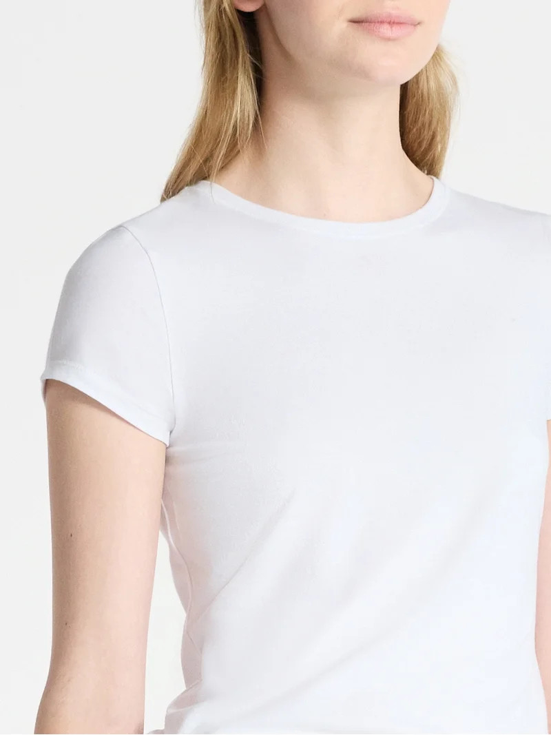 No Boundaries Crew Neck Tee with Short Sleeves, 1 or 3-Pack, Women’s | Walmart (US)