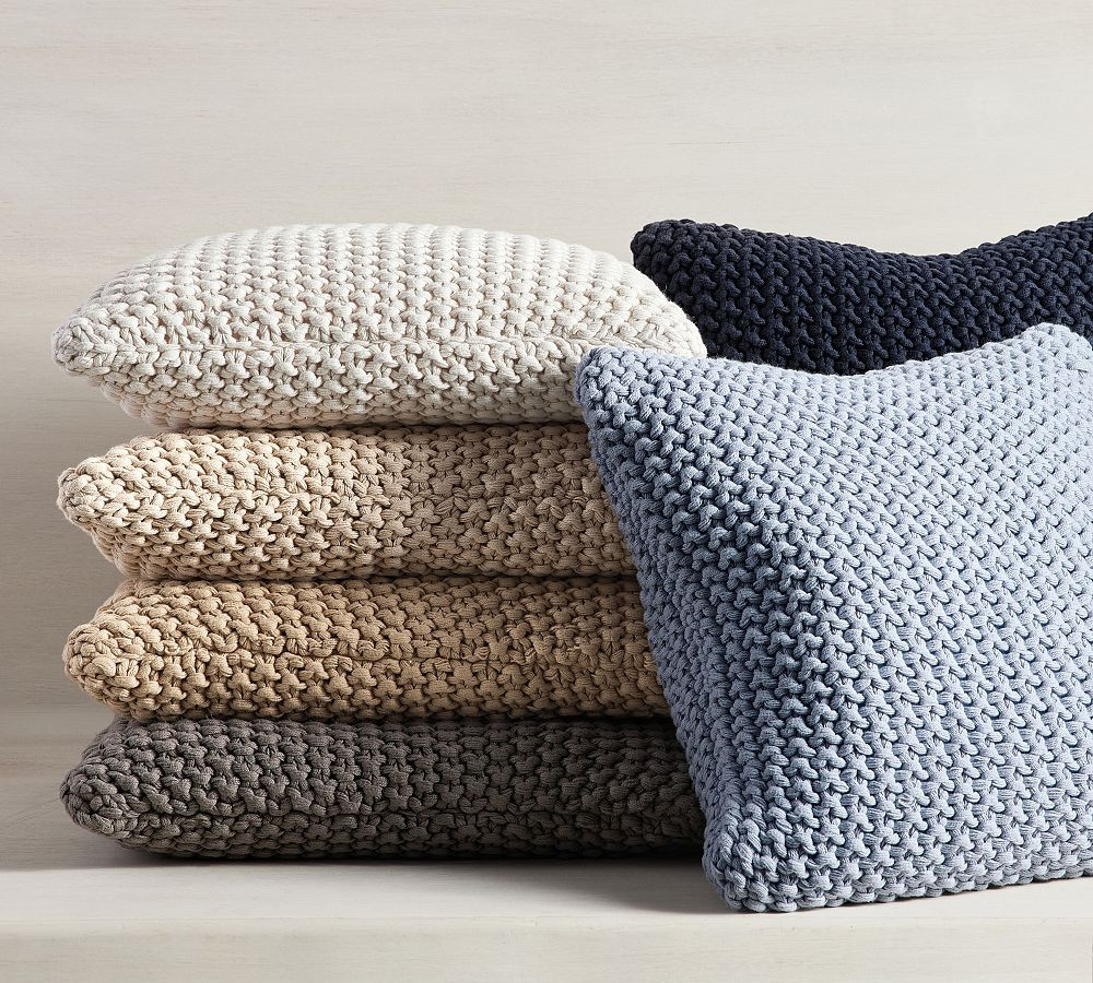Bayside Seed Stitch Pillow | Pottery Barn (US)