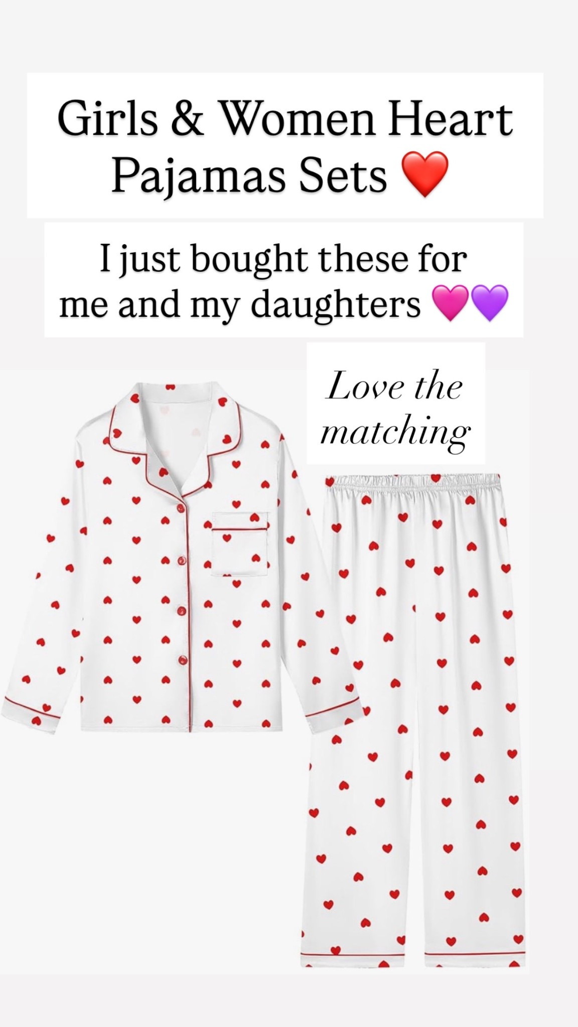 Mommy and me heart pajamas 

#LTKKids
