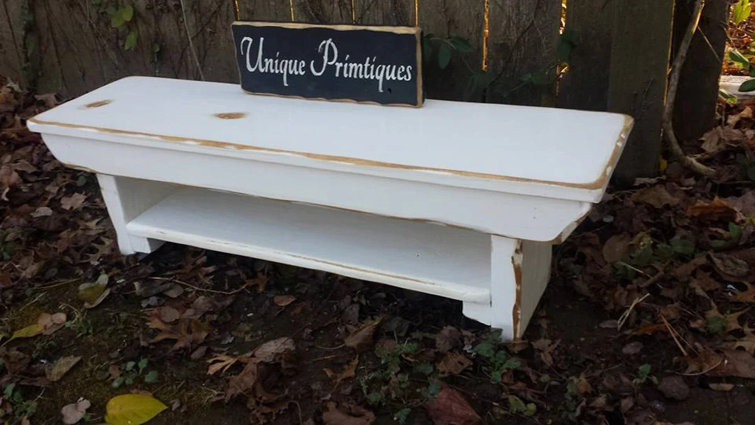 Shabby Chic Primitive Reclaimed Wood Table Riser Bench Home - Etsy | Etsy (US)