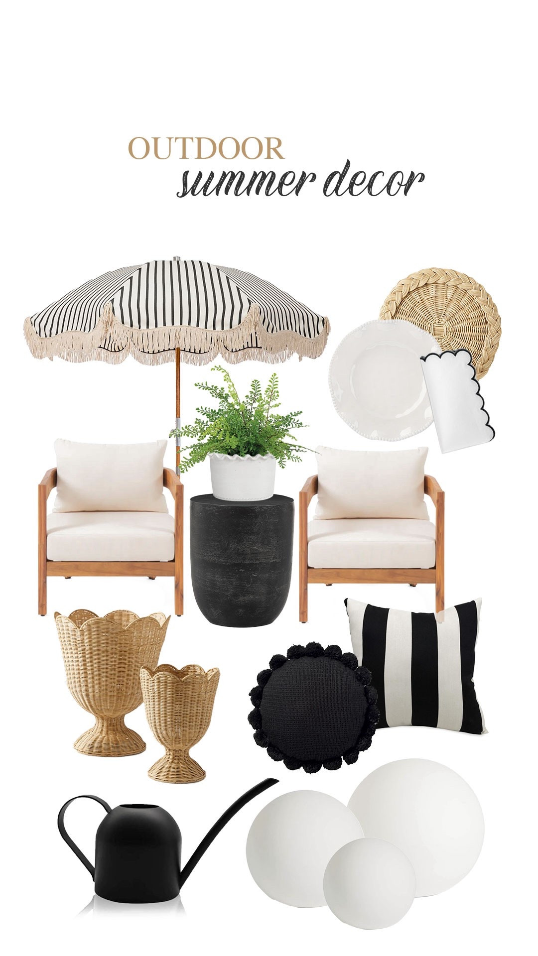 Black and white patio decor...

#LTKHome #LTKSaleAlert #LTKSeasonal