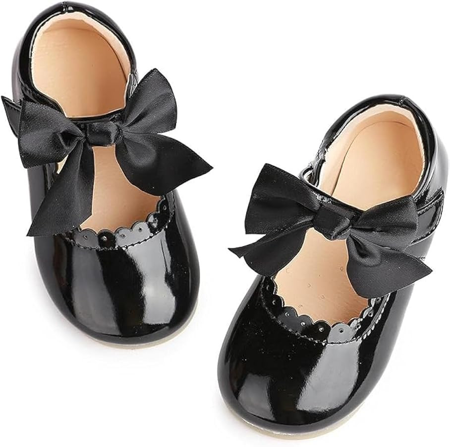 Toddler Baby Girl's Dress Shoes Ballerina Wedding Party Princess Mary Jane Flats | Amazon (US)