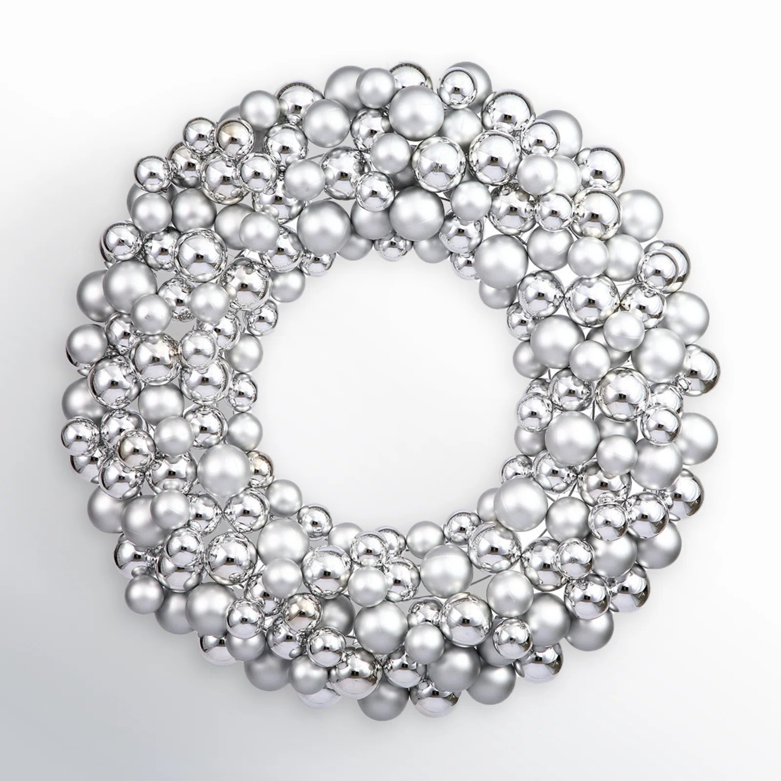 Hashtag Home Shiny and Matte Ball Wreath & Reviews | Wayfair | Wayfair North America