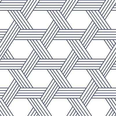 Scott Living  30.75-sq ft Indigo Vinyl Geometric Self-Adhesive Peel and Stick Wallpaper | Lowe's