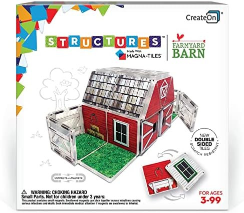 Magna-Tiles Structure-Building Set for Kids, Farmyard Barn Magnetic Tiles, Magnetic Building Toys... | Amazon (US)