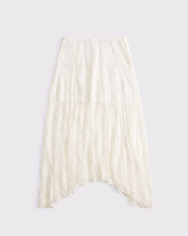 Women's Lace Godet Maxi Skirt | Women's Clearance | Abercrombie.com | Abercrombie & Fitch (US)