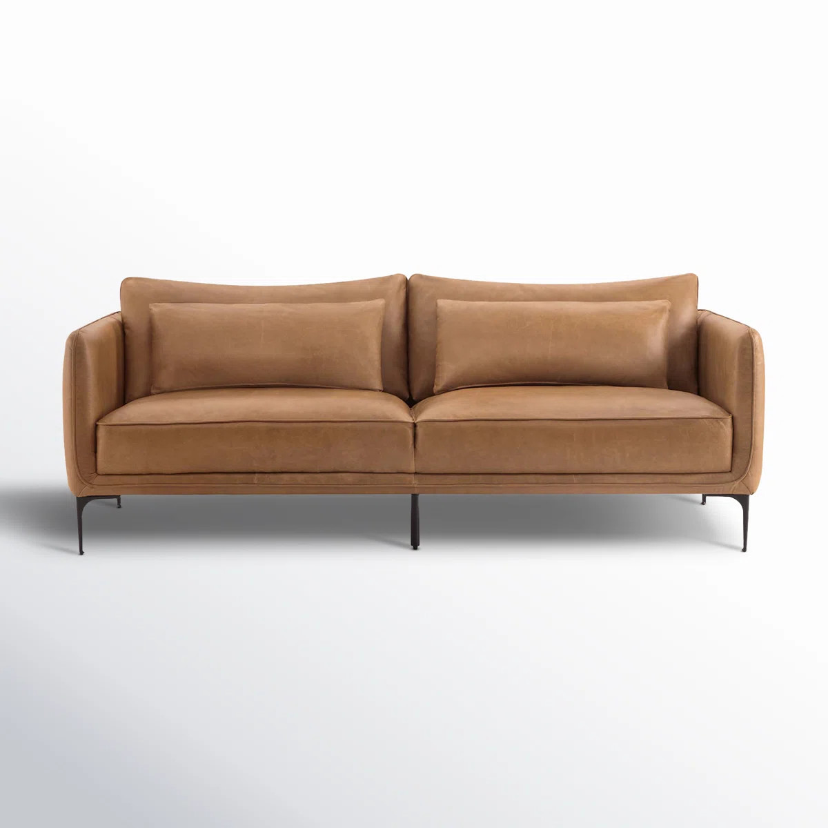Rae 84'' Genuine Leather Upholstered Sofa | Wayfair North America