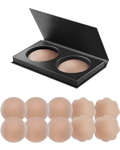 VOCH GALA 5 Pairs Nipple Cover for Women Reusable, Adhesive Silicone Nipple Pasties, Sticky Bra P... | Amazon (US)