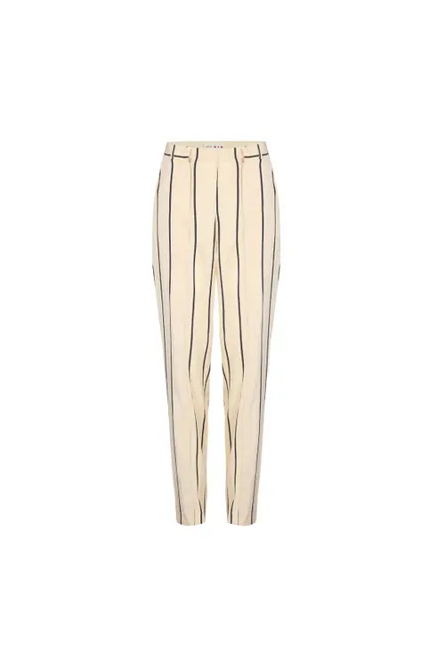 PCFG Silk & Linen Blend Free Heaven Kutnia Striped Two Zipped Pant in Beige at Nordstrom, Size Small | Nordstrom