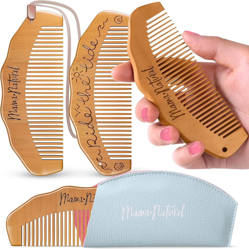 Mama Natural Tide Birth Comb For Labor Pain - (1 Piece) Wooden Comb For Women - Labor Comb For La... | Amazon (US)