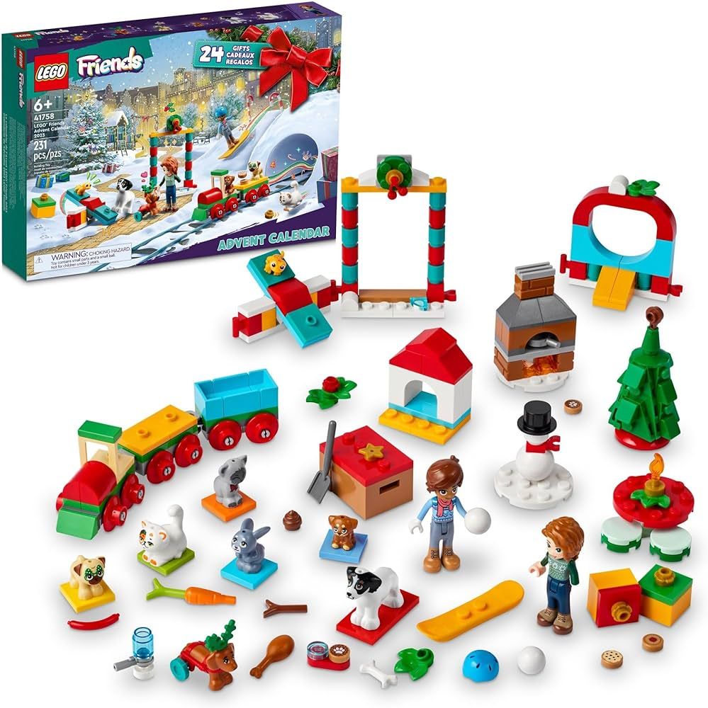 LEGO Friends 2023 Advent Calendar 41758 Christmas Holiday Countdown Playset, 24 Collectible Daily... | Amazon (US)
