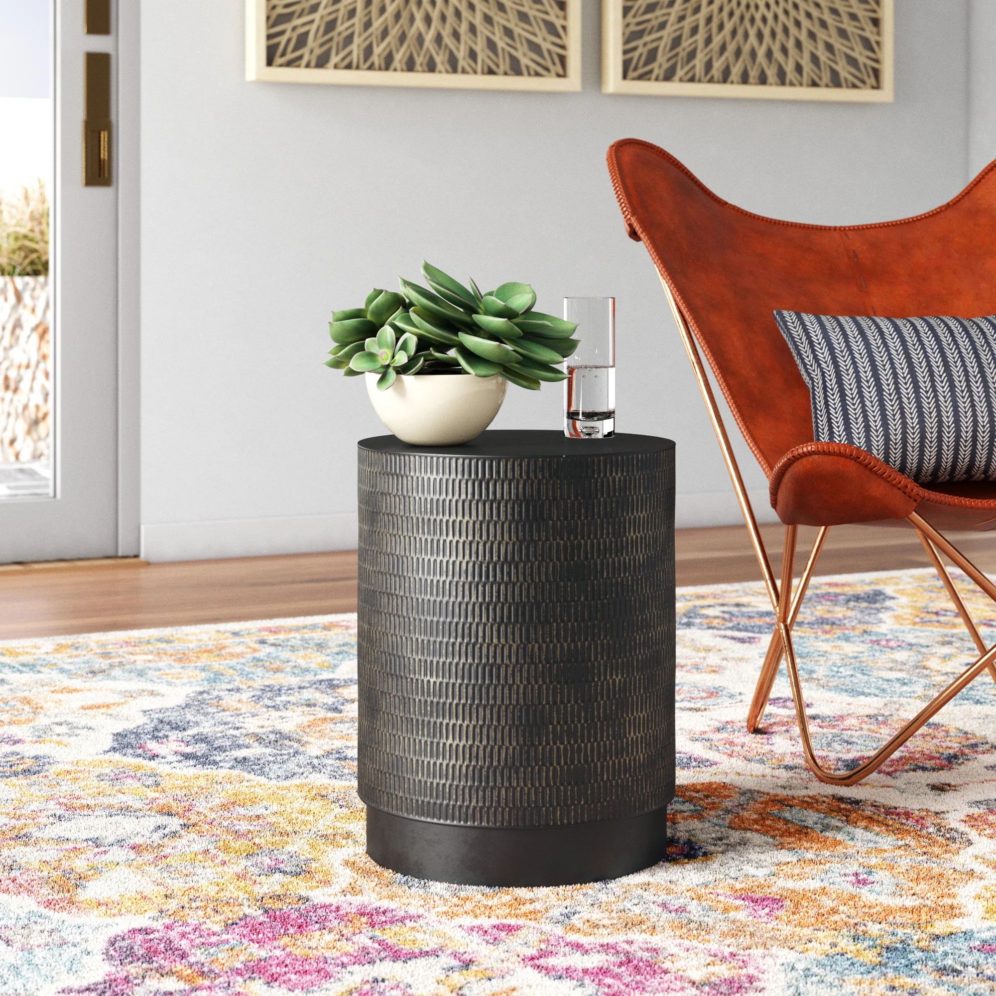 Langley Street Kennemer Modern Iron End Table & Reviews | Wayfair | Wayfair North America