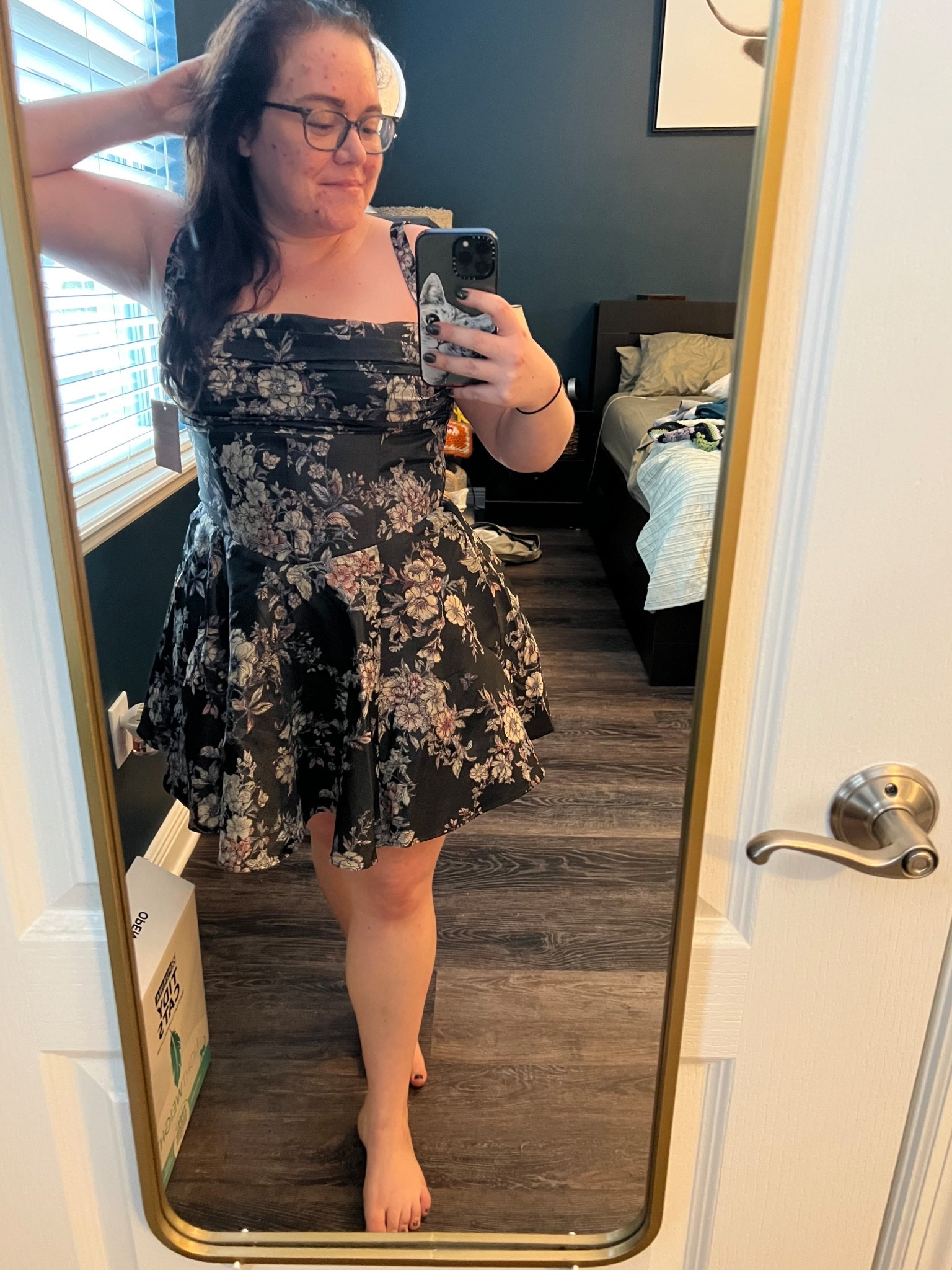 If you want to look and feel like the heroine of a period drama that takes place in a dark, romantic castle…this is the dress for you! Size up, but know that the lacing gives a bit of wiggle room. Great formal mini dress for petites - plus, it has pockets!! 

#LTKParties #LTKSeasonal #LTKMidsize