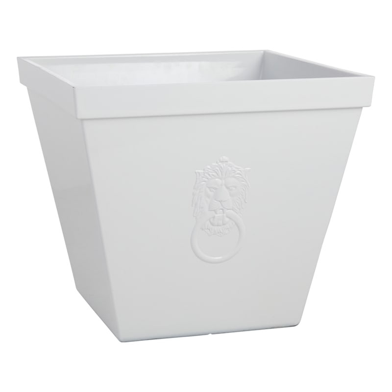 Providence White Sarabi Square Planter, 18" | At Home