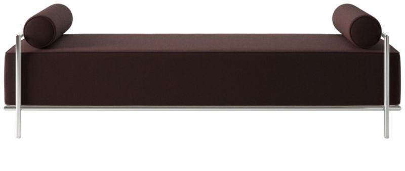 Rotolo Modern Brown Velvet Daybed | CB2 | CB2