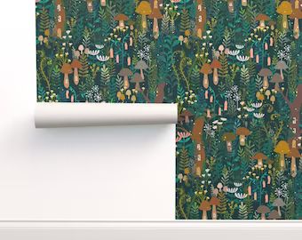 Whimsical Woodland Wallpaper  the Small Forest World by - Etsy | Etsy (US)