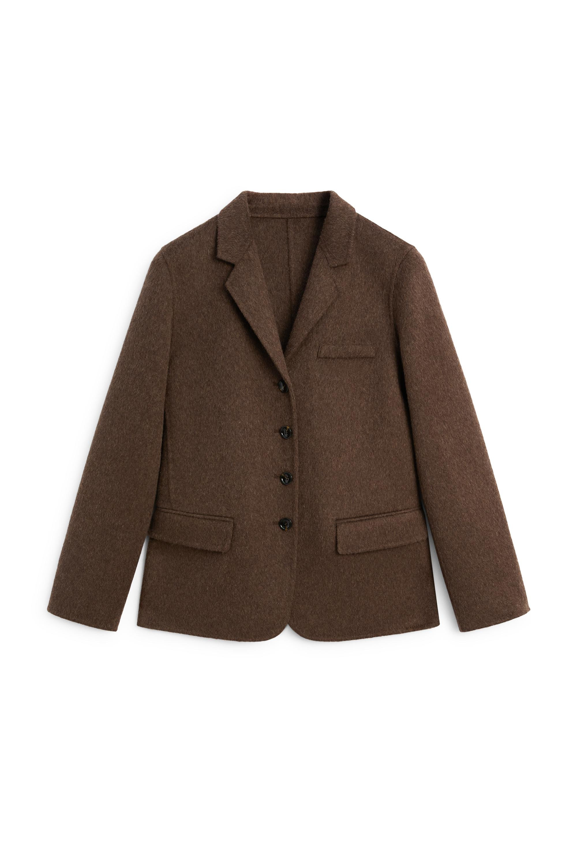 Wool blend blazer - BROWN | Massimo Dutti UK