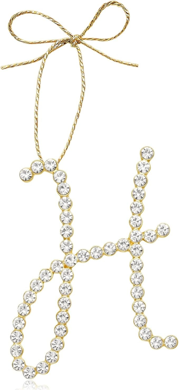 2024 Christmas Initial Ornaments | Christmas Letter H Ornaments for Christmas Tree|Hanging Christ... | Amazon (US)