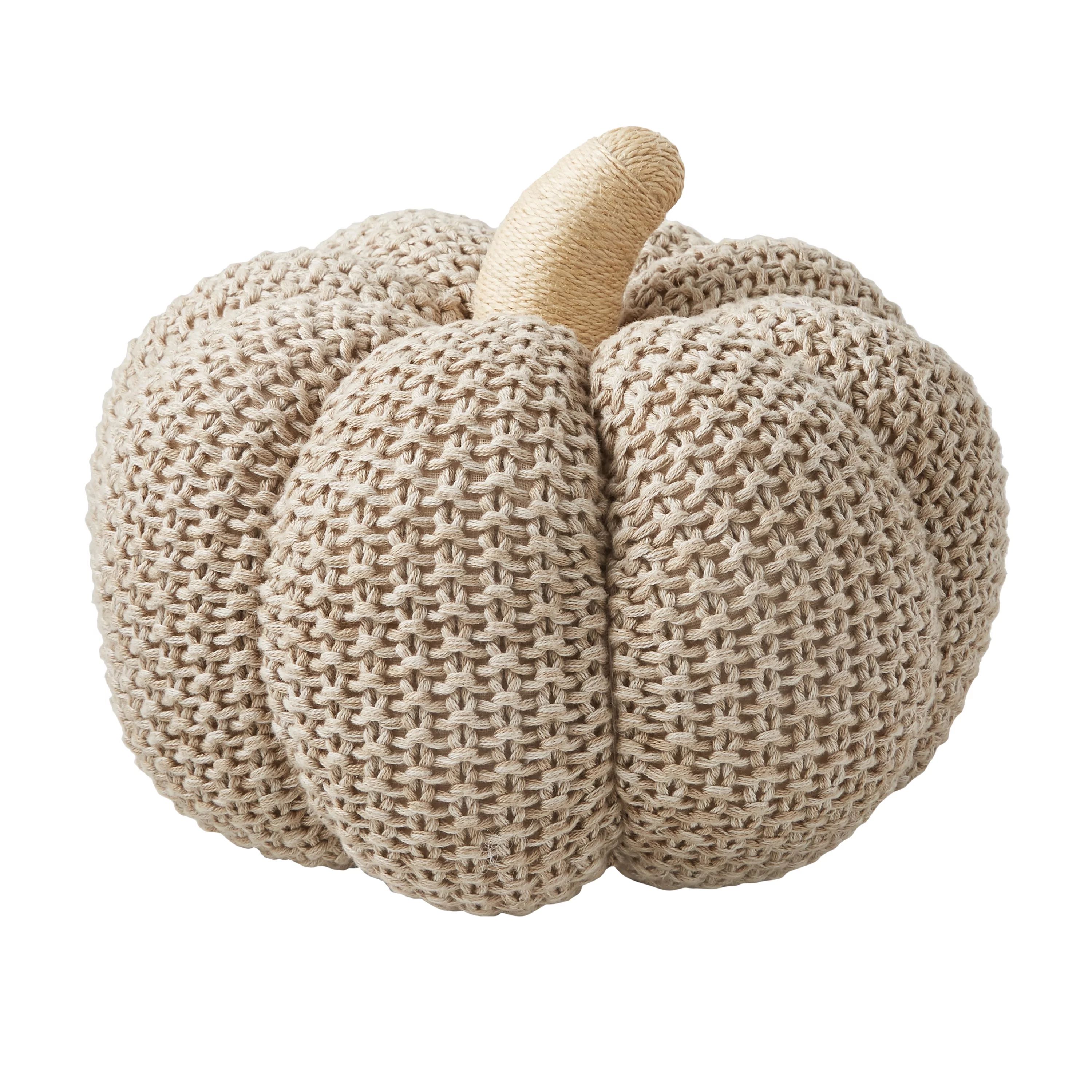 Better Homes & Gardens Ivory 3D Knit Pumpkin by Dave & Jenny Marrs - Walmart.com | Walmart (US)