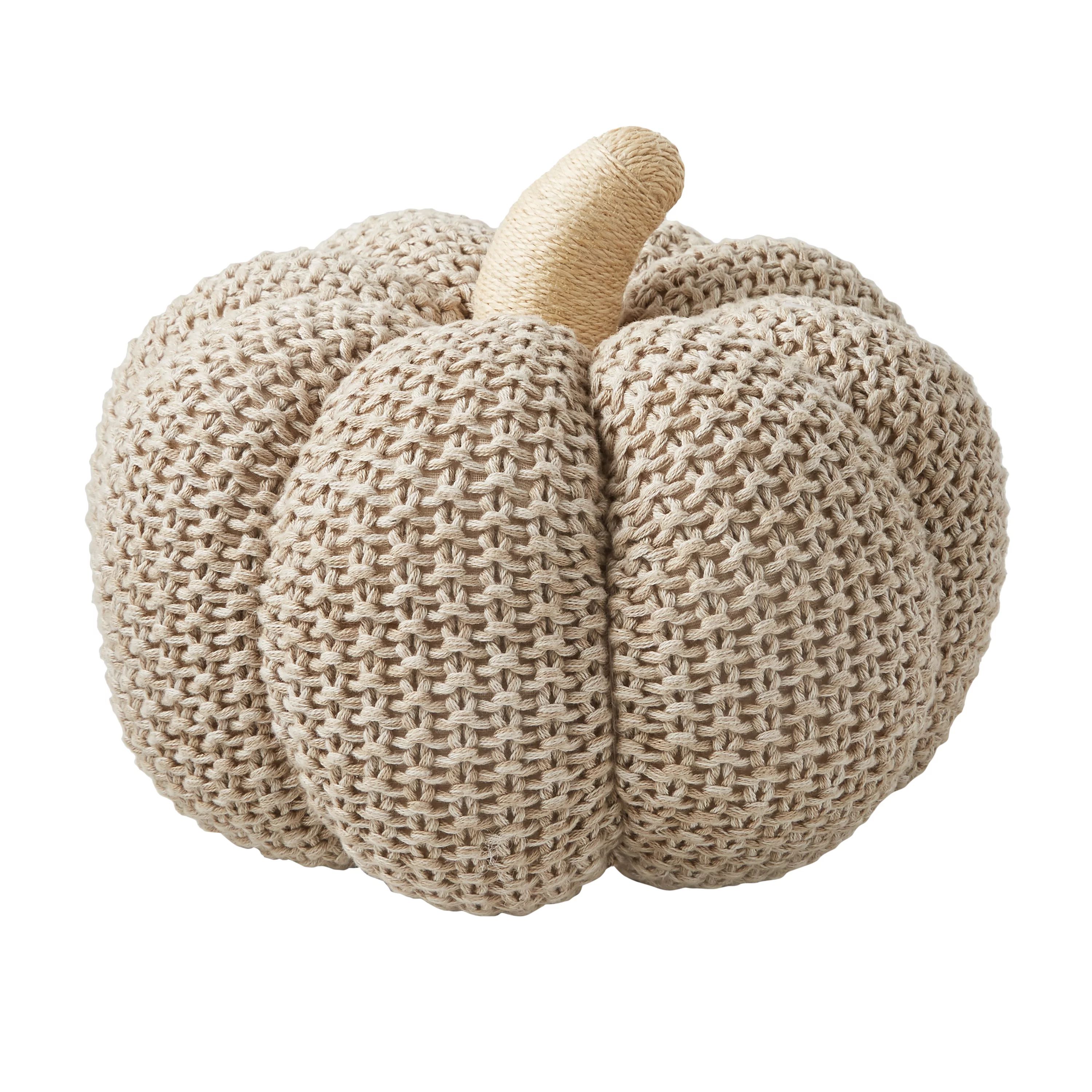 Better Homes & Gardens Ivory 3D Knit Pumpkin by Dave & Jenny Marrs - Walmart.com | Walmart (US)