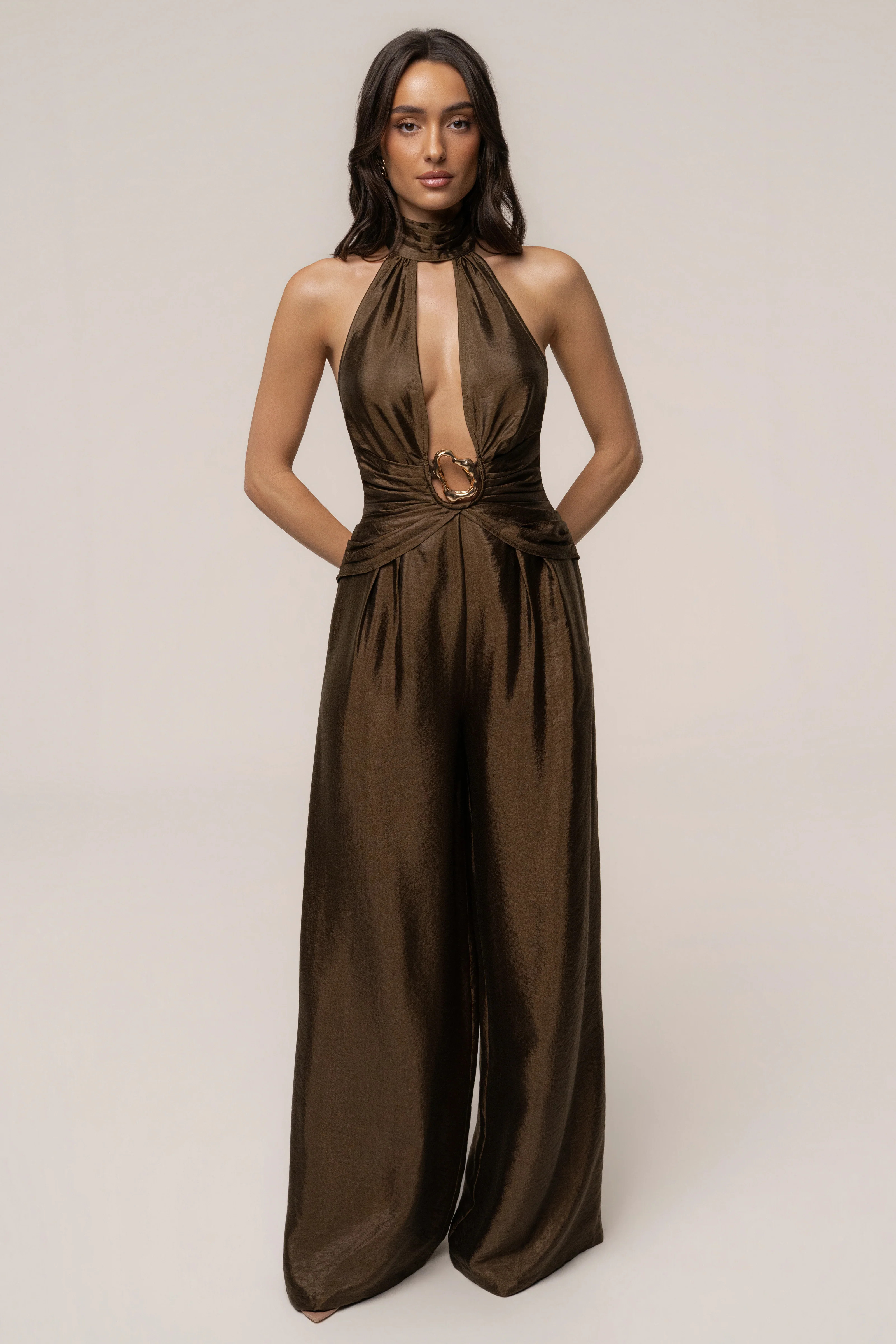 Olive Accent Jumpsuit | JLUXLABEL US