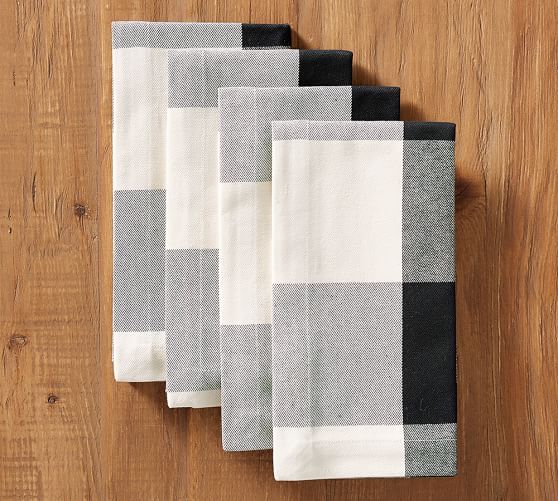 Buffalo Check Napkins - Black/White | Pottery Barn (US)