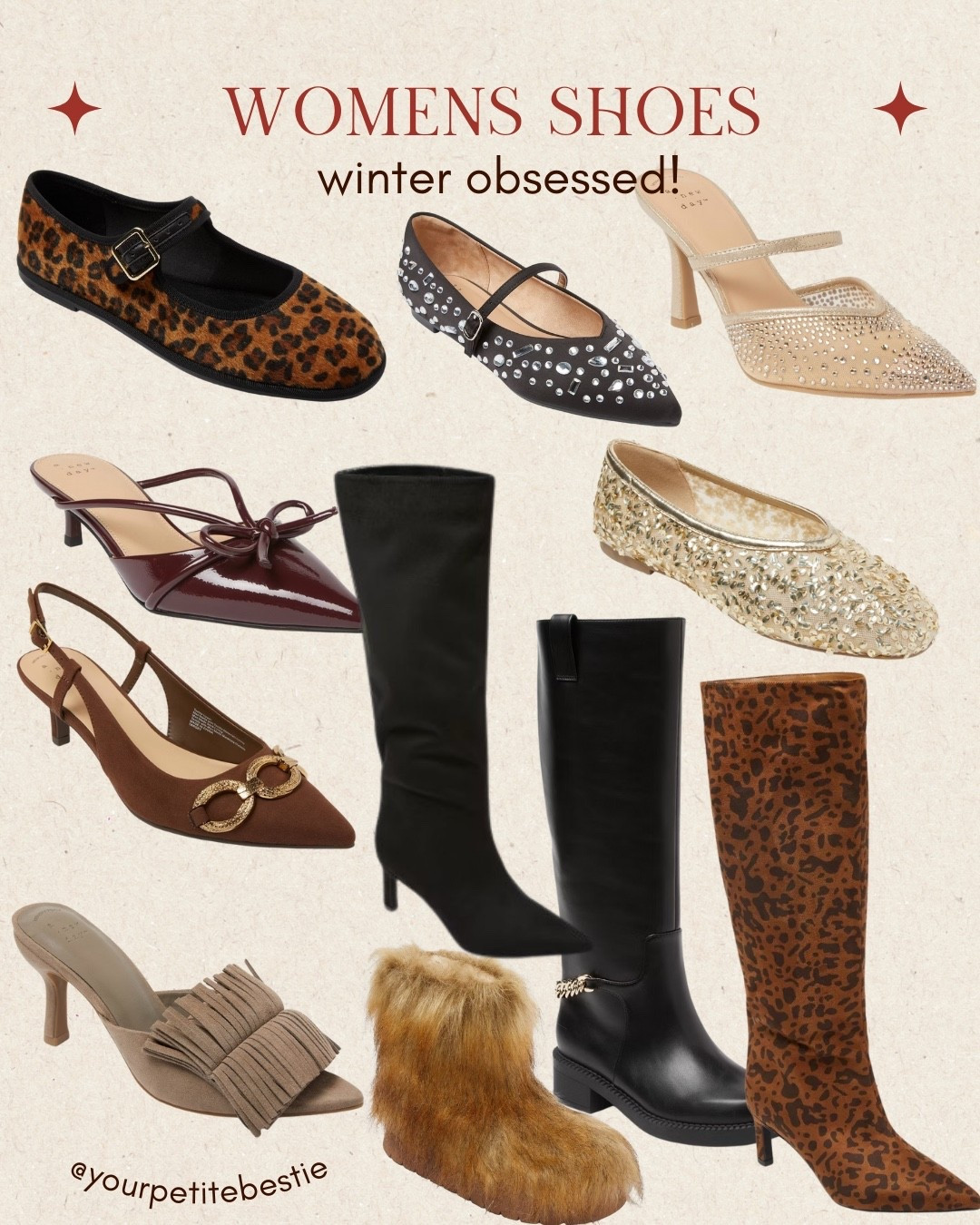 Women’s shoes! So many great winter options! Love the leopard halstons/ I have last years version and still wear them & they are very comfortable! The boots and the sparkle heels are so fun! 

#LTKHoliday #LTKPetite #LTKFindsUnder50