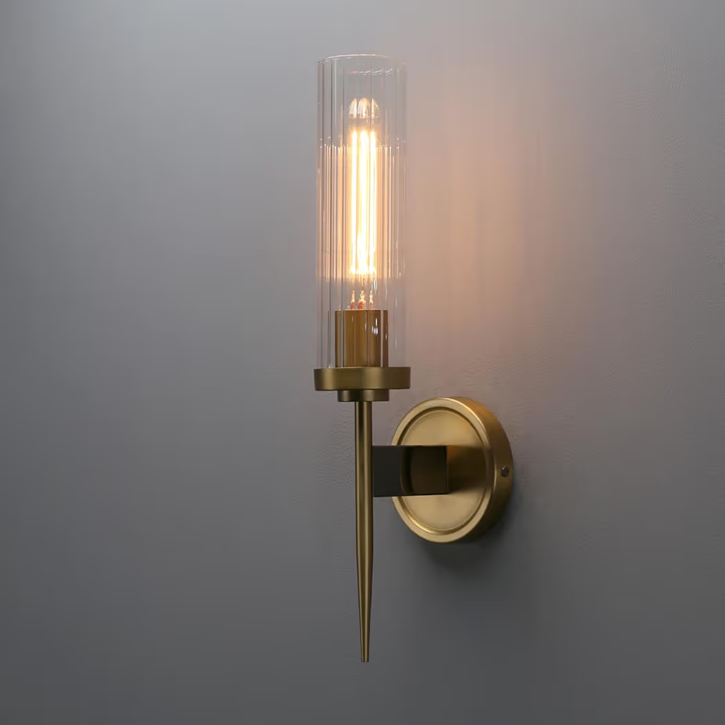 Phansthy Bathroom Vanity Light Antique Brass 1-Light Wall Sconce with 2.8 Inches Diameter Cyclind... | Amazon (US)