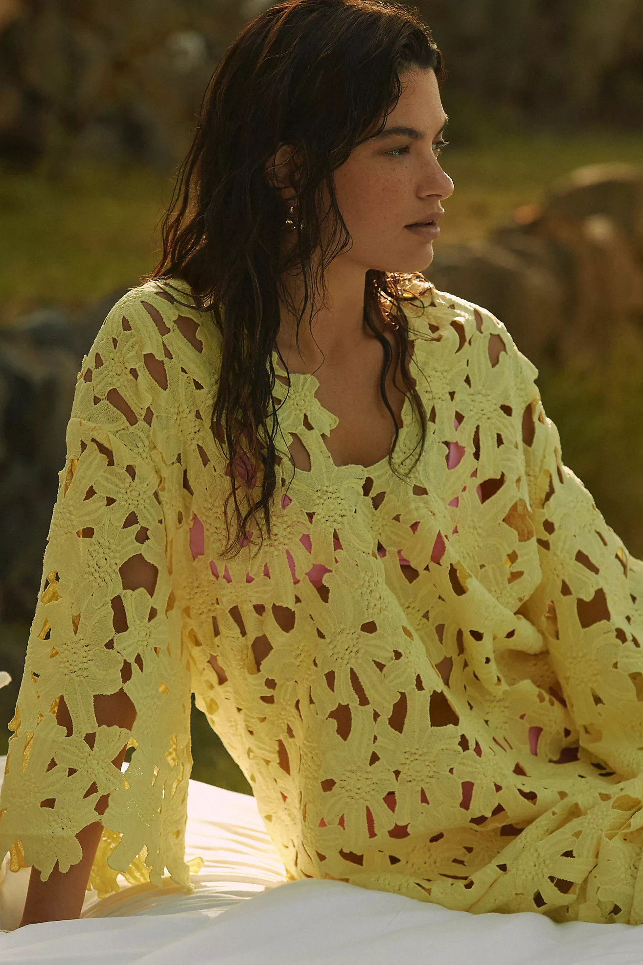Floral Eyelet Kaftan | Anthropologie (US)