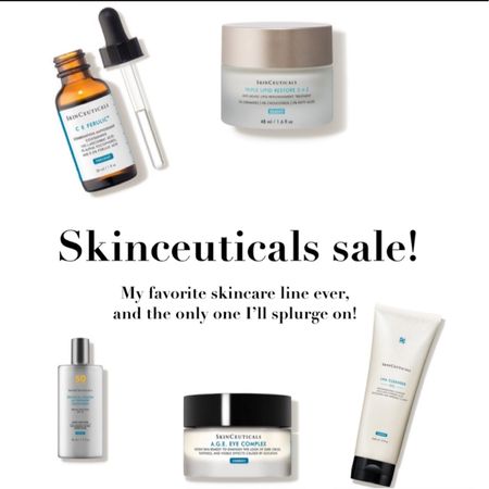 Skinceuticals skin care sale! This is the tried and true and products I’ve found to actually work/worth the price. They do 15% off a few times a year and this is the time! 
Code:SKINC15

#LTKbeauty #LTKsalealert #LTKSale