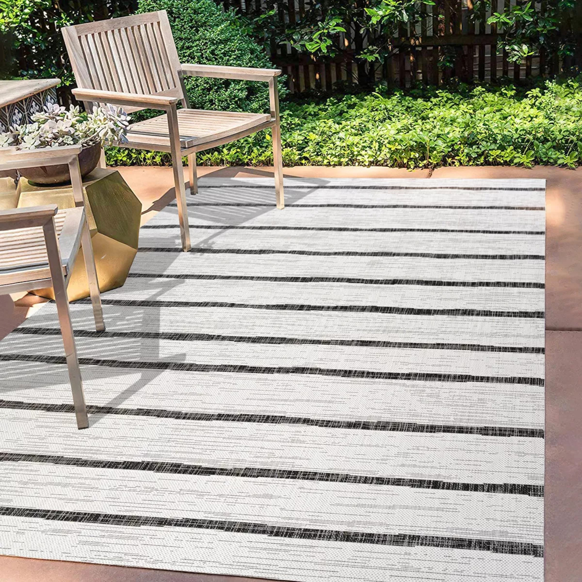 JONATHAN Y Colonia Berber Stripe Indoor/Outdoor Area Rug | Target