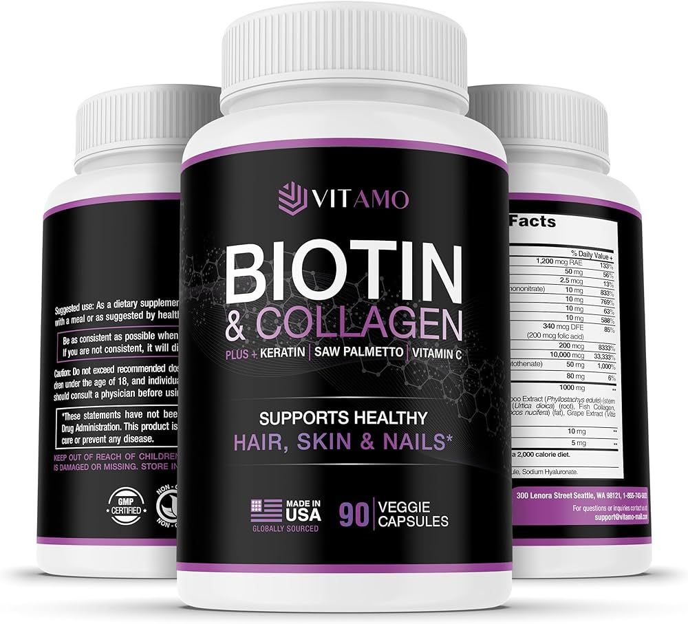 Hair Growth Vitamins for Women - Postpartum Biotin & Collagen Supplement - Premium Hair Loss Trea... | Amazon (US)