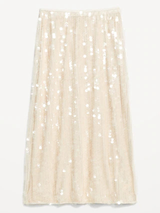 High-Waisted Sequin Midi Pencil Skirt | Old Navy (CA)