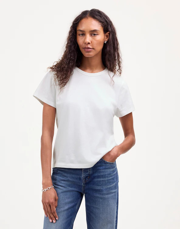The Perfect Crewneck Tee in Allday Jersey | Madewell