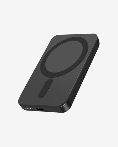 Miady Mini MagSafe-Compatible Portable Charger, 5000mAh 5W Compact Magnetic Power Bank for iPhone 16/15/14/13/12, 12W USB-C Charging Battery Pack | Amazon (US)