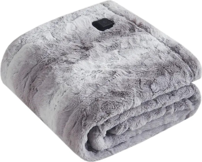Zuri Heated Faux Fur Throw Blanket | Nordstrom Rack