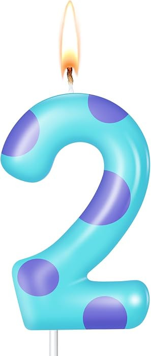 MTLEE Number Birthday Candle Monster Theme Candles Monster Cake Topper for Girl Boy Birthday Baby... | Amazon (US)