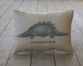 Stegosaurus Burlap Pillow, Kids, Nursery, Dinosaurs , Dino, INSERT INCLUDED | Etsy (US)